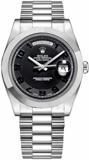 Montre Rolex Day-Date 41 en platine pour hommes 218206