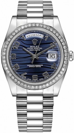 Montre Rolex Day-Date 41 en or blanc pour hommes 218349