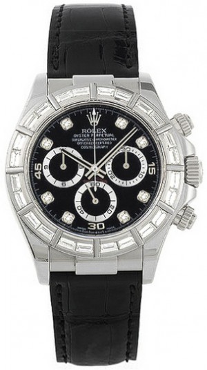 Rolex Cosmograph Daytona Montre pour homme avec cadran en diamant noir 116589