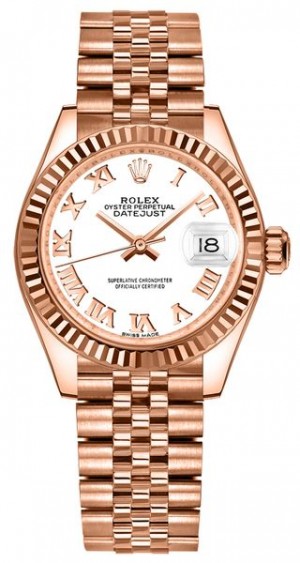 Rolex Lady-Datejust 28 White Roman Numerals Women's Watch 279175