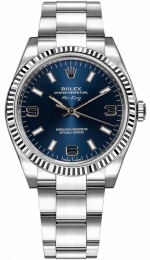 Rolex Oyster Perpetual Air-King Montre à cadran bleu 114234