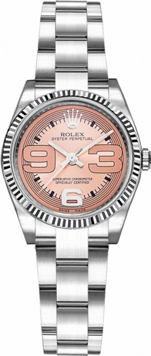 Rolex Oyster Perpetual 26 Montre à lunette en acier et or blanc 176234