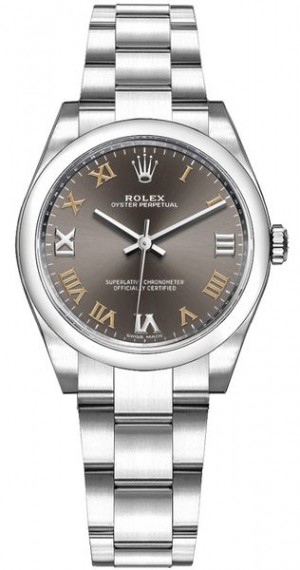 Rolex Oyster Perpetual 31 Montre pour femmes à cadran gris foncé 177200