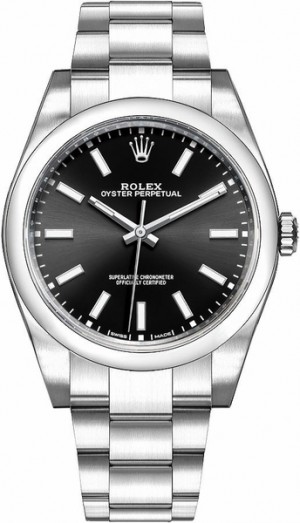 Rolex Oyster Perpetual 39 Montre pour homme à cadran noir 114300