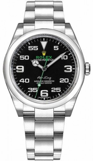 Rolex Oyster Perpetual Air-King Montre pour homme à cadran noir 116900