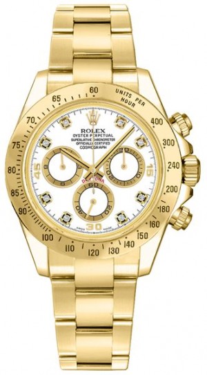 Rolex Cosmograph Daytona Montre à cadran en diamant blanc 116528