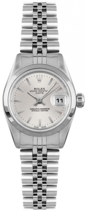 Rolex Oyster Perpetual Date 26 Montre pour femme à cadran argenté 79160