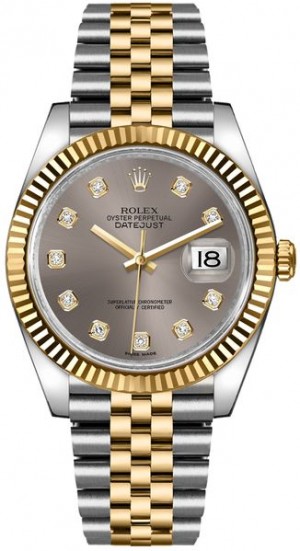 Rolex Datejust 36 Montre à cadran en diamant gris 116233