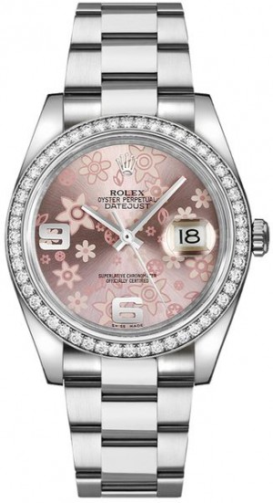 Rolex Datejust 36 Montre pour femmes à cadran rose 116244