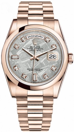 Montre Rolex Day-Date en or 36 diamants 118205