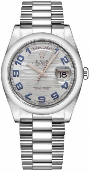 Rolex Day-Date 36 Montre de luxe en platine pour homme 118206