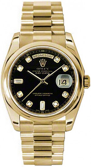 Rolex Day-Date 36 Montre de luxe en or pour hommes 118208