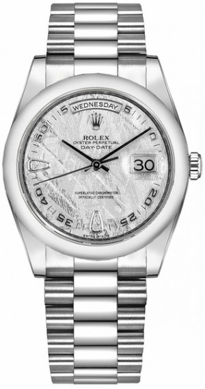 Montre Rolex Day-Date 36 en or blanc massif 18 carats pour hommes 118209