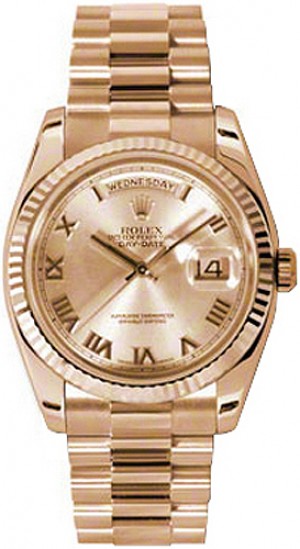 Montre Rolex Day-Date 36 en or rose 18K 118235