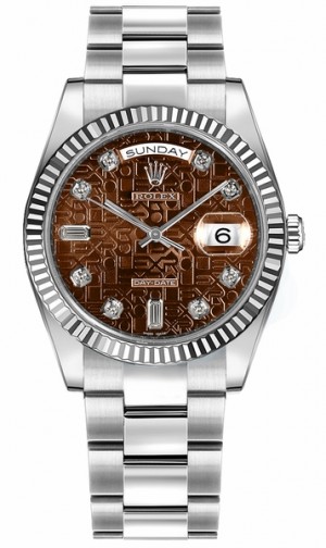 Montre Rolex Day-Date 36 en or blanc massif 18 carats 118239