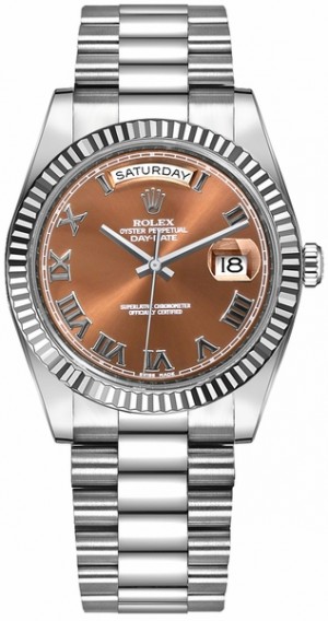 Rolex Day-Date 36 Montre-bracelet en or blanc du Président 118239