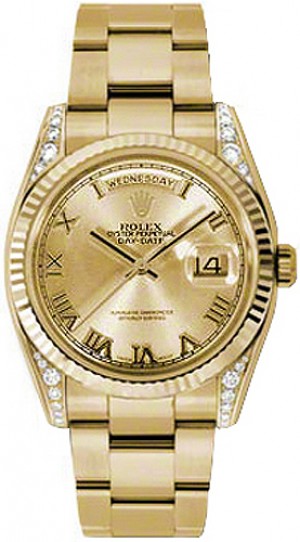 Montre Rolex Day-Date 36 en or massif 18 carats 118338