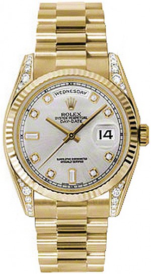 Montre Rolex Day-Date en or 36 diamants 118338