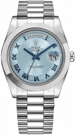 Rolex Day-Date 41 Montre de luxe en platine pour homme 218206