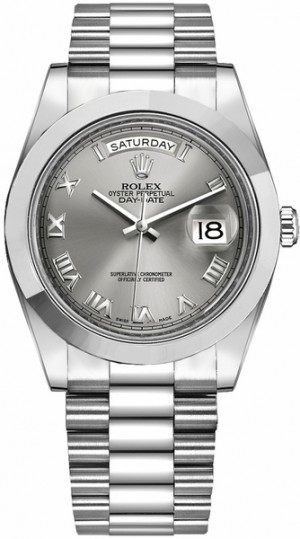 Montre Rolex Day-Date 41 Diamond Platinum Watch 218206