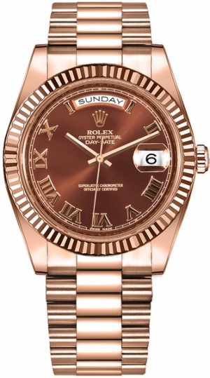 Montre Rolex Day-Date 41 en or rose pour hommes 218235