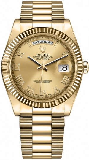 Montre Rolex Day-Date 41 en or massif 18 carats pour hommes 218238