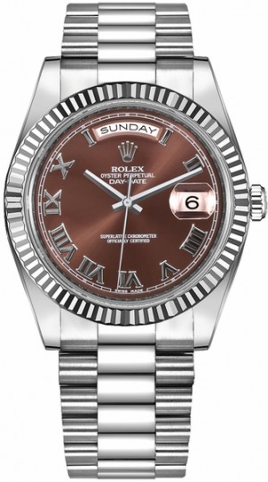 Rolex Day-Date 41 Montre à bracelet présidentiel en or blanc 218239