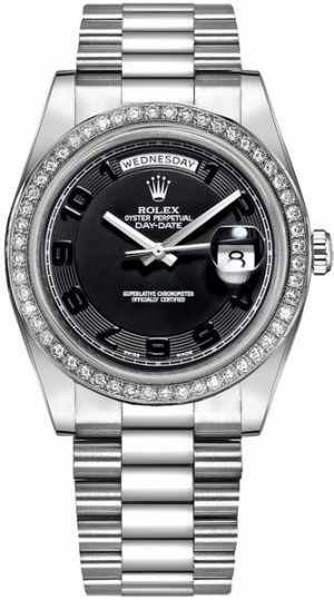 Montre Rolex Day-Date 41 en or blanc massif 18 carats pour hommes 218349