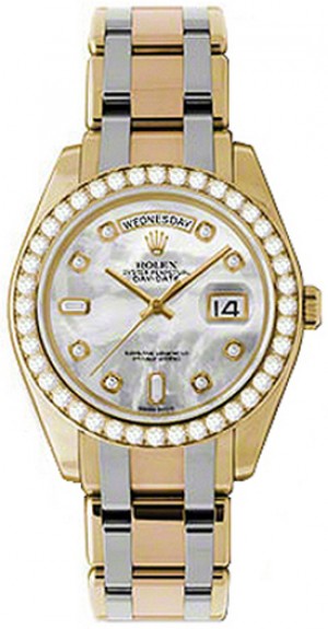 Rolex Day-Date Montre pour hommes en diamant nacré 18948