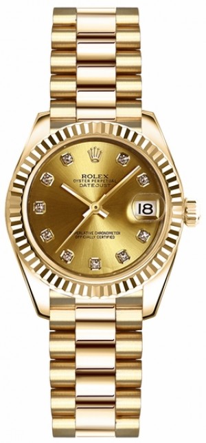 Rolex Lady-Datejust 26 Montre en or pour femmes 179178