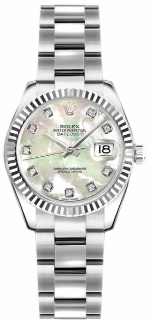 Montre Rolex Lady-Datejust 26 Pearl Diamond pour femmes 179174