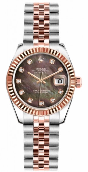 Rolex Lady-Datejust 26 Montre en acier et or rose 179171