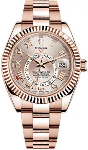 Montre Rolex Sky-Dweller en or rose 326935