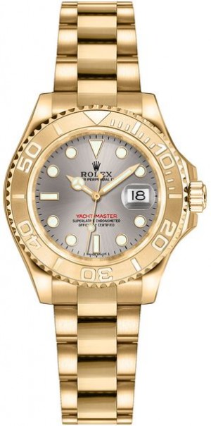 Montre Rolex Yacht-Master 29 pour femmes en or 169628