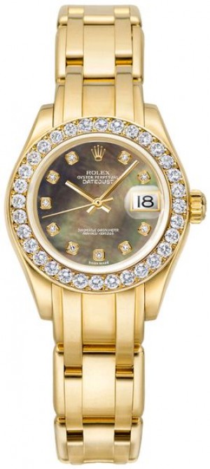 Montre Rolex Pearlmaster pour femmes avec cadran en diamant 80298