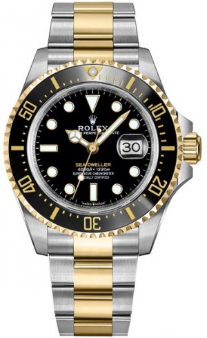 Montre Rolex Sea-Dweller pour homme en or massif et huître 126603
