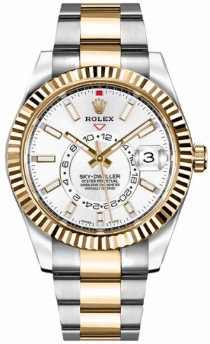 Montre Rolex Sky-Dweller cadran blanc pour homme 326933