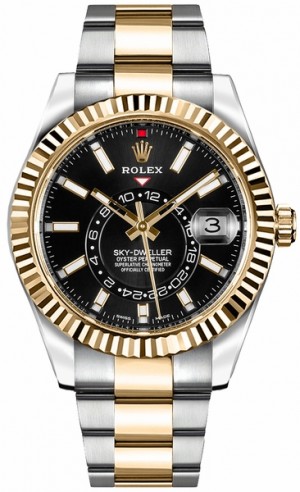 Rolex Sky-Dweller Montre pour homme à cadran noir 326933