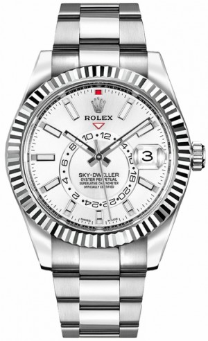 Rolex Sky-Dweller Montre de luxe à cadran blanc 326934
