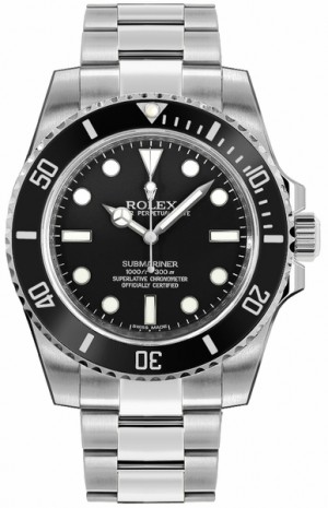 Rolex Submariner Montre de plongée de luxe pour homme, cadran noir 114060