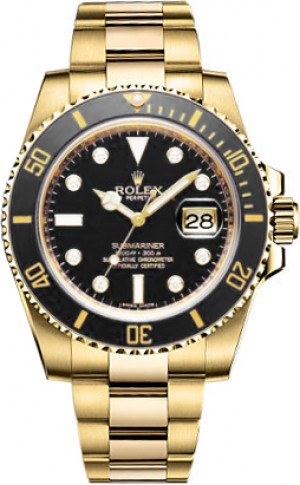 Rolex Submariner Date Gold Watch 116618