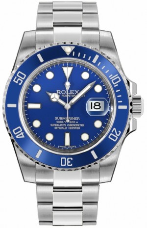 Montre Rolex Submariner Date en or blanc pour hommes 116619LB