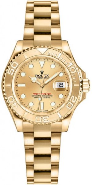 Montre Rolex Yacht-Master 29 en or jaune 169628