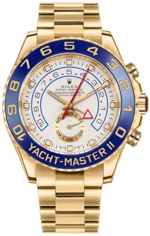 Montre de luxe Rolex Yacht-Master II en or jaune 18 carats pour hommes 116688